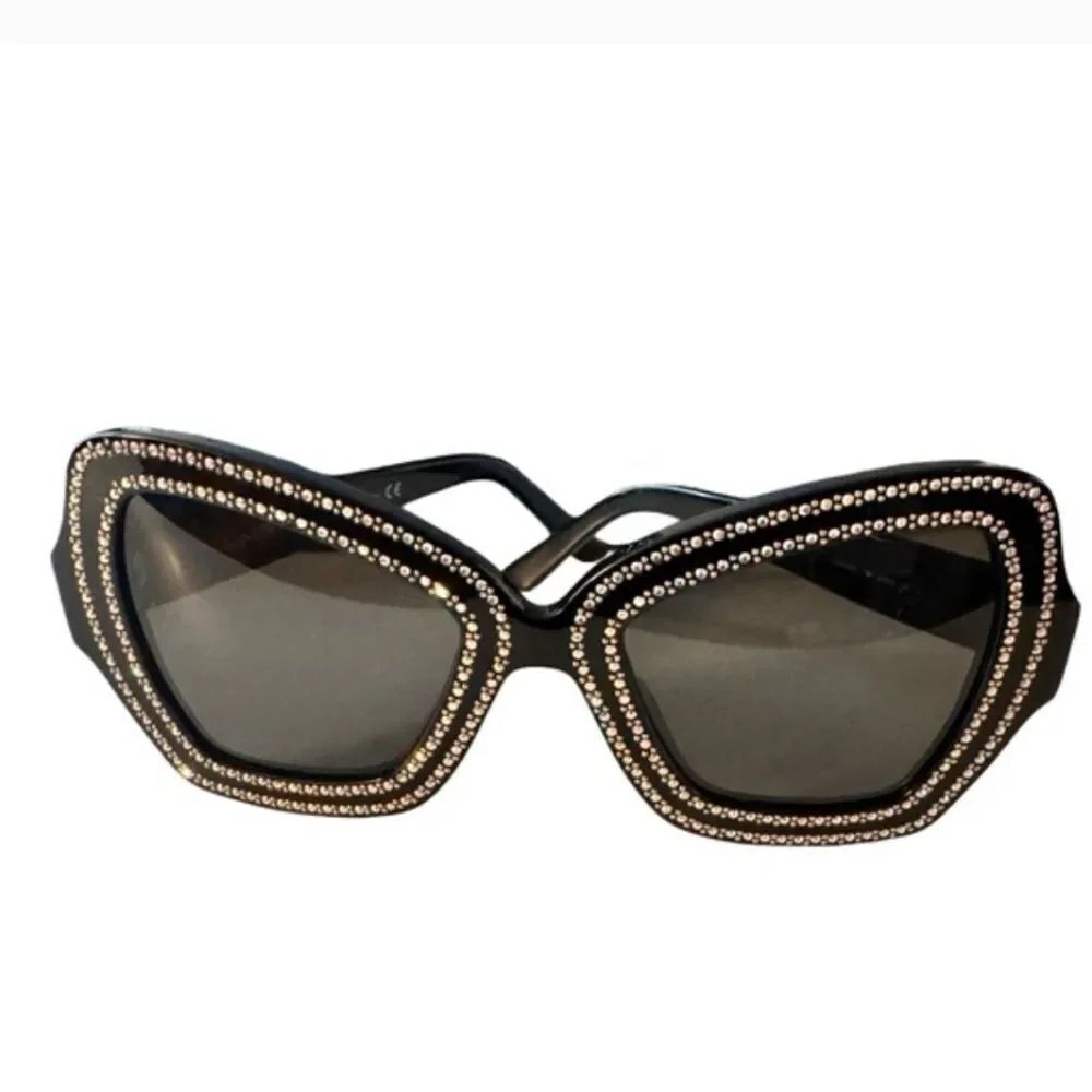 Rare CĂŠline CL4067IS Wayfarer SunglassesâRhinestone Brown Tortoiseshell